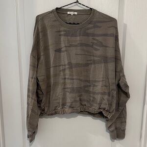 Z Supply Camo Print Top - Olive and Gray